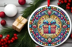 Round Christmas Ornament Sublimation|Clipart Product Image 1