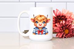 Smiling Baby Highland Cow in Sailor Suit Product Image 2