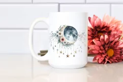 Half Moon with Hanging Stars, Whimsical PNG Product Image 2