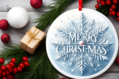 Round Christmass Ornament PNG Product Image 2