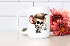 Skull with Hair Jerry Mouse PNG Product Image 2
