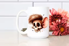 Skull with Hair Jerry Mouse PNG Product Image 2