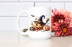Funny Pumpkin Halloween Clipart PNG Product Image 2