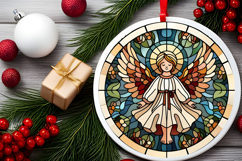 Round Christmass Ornament PNG Product Image 2
