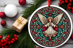 Round Christmass Ornament PNG Product Image 2
