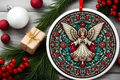 Round Christmas Ornament Sublimation|Clipart Product Image 2