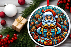 Round Christmass Ornament PNG Product Image 2
