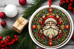 Round Christmas Ornament Sublimation|Clipart Product Image 2