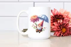 Watercolor Cute Gnome Air & Chrysanthemum Parachute Product Image 2