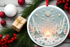 Christmas Scene with Molten Candy PNG Product Image 2