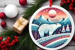 Round Christmas Ornament Sublimation|Clipart Product Image 2