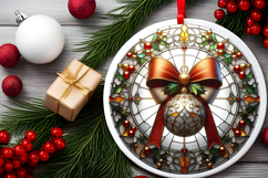 Round Christmass Ornament PNG Product Image 2