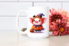 Cute Baby Pig Halloween Drawing | Sublimation Clipart Product Image 2