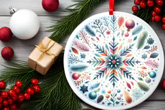 Round Christmass Ornament PNG Product Image 2