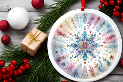 Round Christmass Ornament PNG Product Image 2