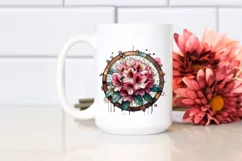 Stained Metallic Rhododendron | Sublimation | Clipart Product Image 2