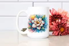 Abstract Vibrant Gardenia PNG Product Image 2