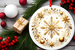 Round Christmass Ornament PNG Product Image 2