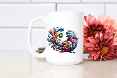 Colorful Vibrant Bird | Sublimation Clipart Product Image 2