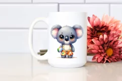 Cute Baby Koala with Big Eyes Beach Clipart Product Image 2