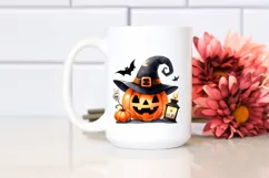 Funny Skull Halloween Clipart PNG Product Image 2