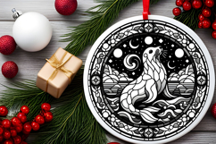 Round Christmass Ornament PNG Product Image 2