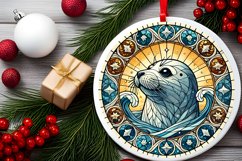 Round Christmas Ornament Sublimation|Clipart Product Image 2