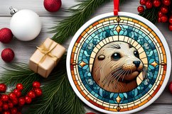 Round Christmas Ornament Sublimation|Clipart Product Image 2