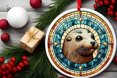 Round Christmas Ornament Sublimation|Clipart Product Image 2