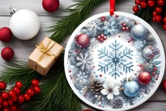 Round Christmas Ornament Sublimation|Clipart Product Image 2