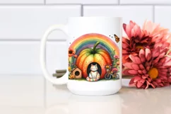 Cat House with Striking Rainbow and Flower | Clipart Product Image 2