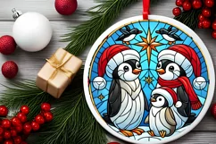 Round Christmas Ornament Sublimation|Clipart Product Image 1