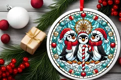 Round Christmas Ornament Sublimation|Clipart Product Image 1