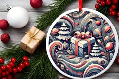 Round Christmas Ornament Sublimation|Clipart Product Image 1