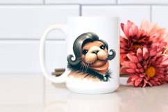 Whimsical Funny Walrus Vintage | Sublimation Clipart Product Image 2