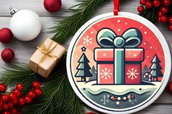 Round Christmas Ornament Sublimation|Clipart Product Image 2