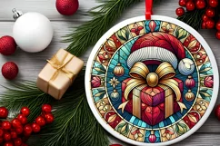 Round Christmas Ornament Sublimation|Clipart Product Image 2