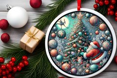 Round Christmas Ornament Sublimation|Clipart Product Image 2