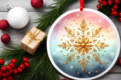 Round Christmass Ornament PNG Product Image 2