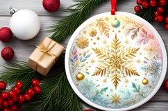 Round Christmas Ornament Sublimation|Clipart Product Image 2