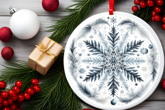 Round Christmass Ornament PNG Product Image 2