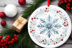 Round Christmass Ornament PNG Product Image 2