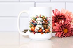 Baby Lamb Autumn Vegetable Basket Clipart Product Image 2