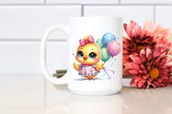 Vibrant Smiling Cute Baby Chicken | Sublimation | Clipart Product Image 2