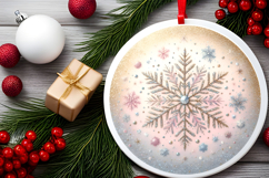 Round Christmass Ornament PNG Product Image 2