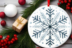 Round Christmass Ornament PNG Product Image 2