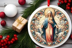 Round Christmas Ornament Sublimation|Clipart Product Image 2