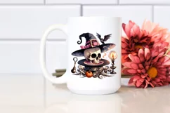 Funny Skull Halloween Clipart PNG Product Image 2