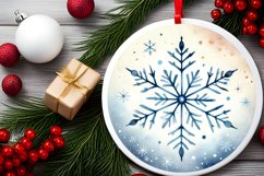 Round Christmas Ornament Sublimation|Clipart Product Image 2