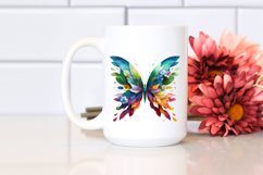 Colorful Butterfly with Flowers PNG Product Image 2